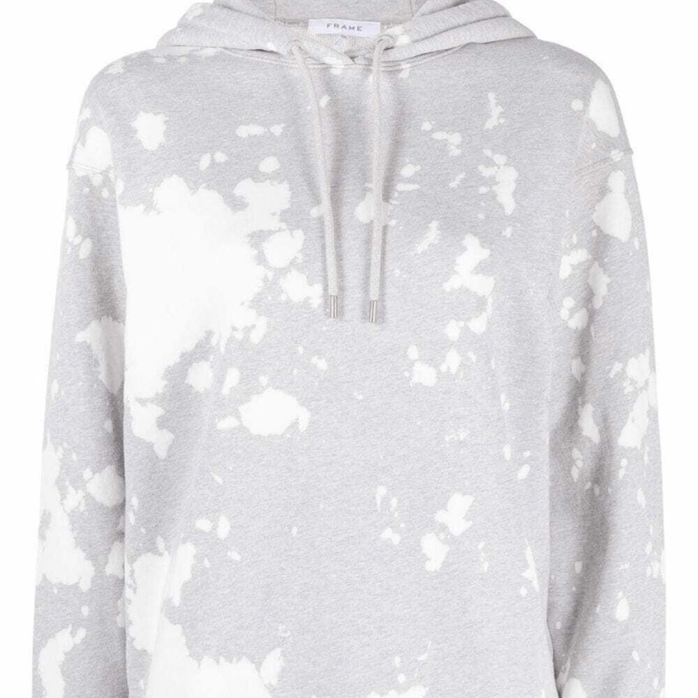Frame Xl Bleached-Effect Drawstring Hoodie Cotton… - image 6